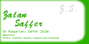 zalan saffer business card