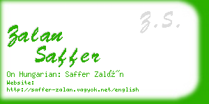 zalan saffer business card